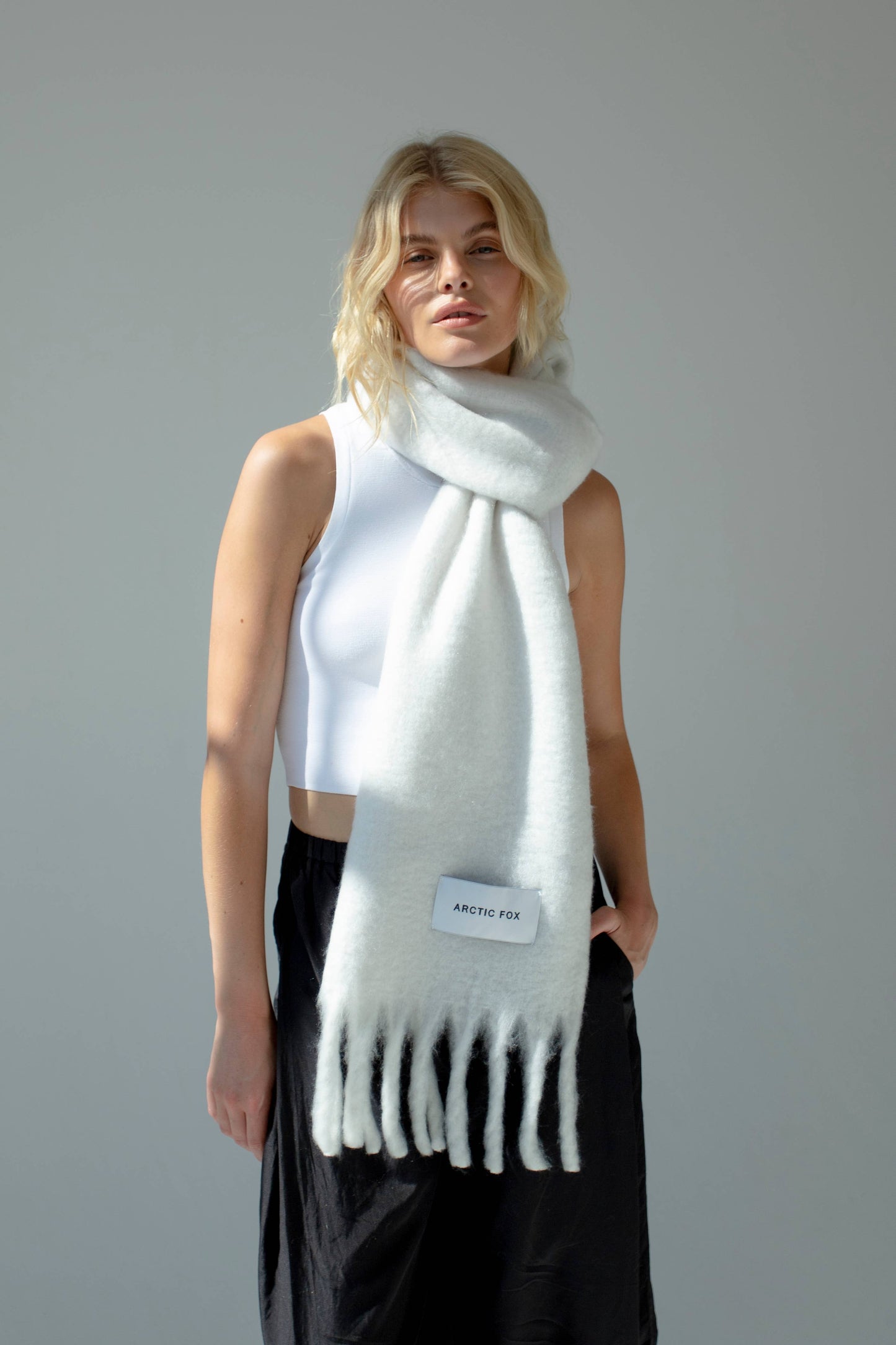 Arctic Fox & Co - The Stockholm Scarf - 100% Recycled - Polar White