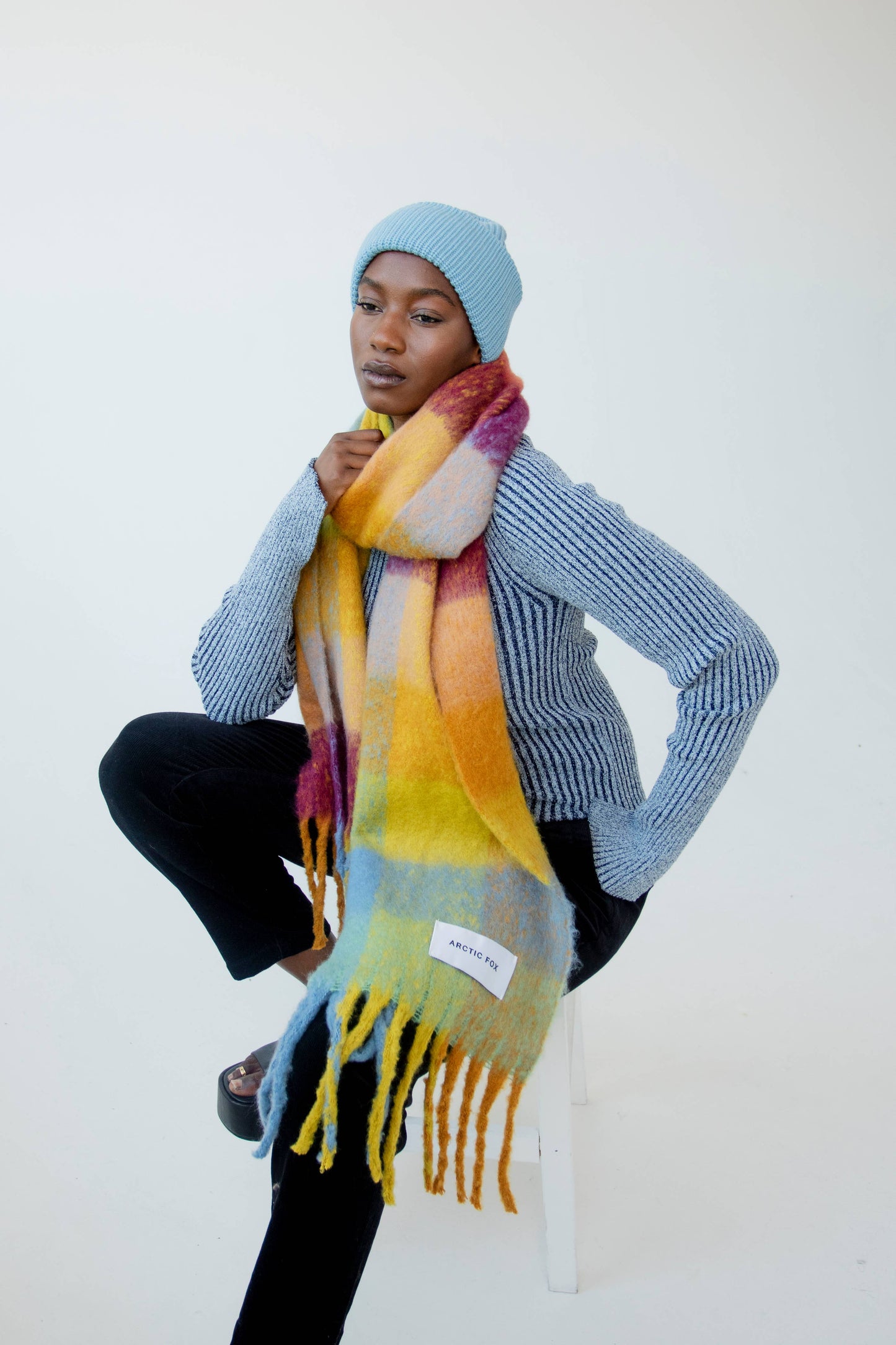 Arctic Fox & Co. - The Reykjavik Scarf - Yellow Check