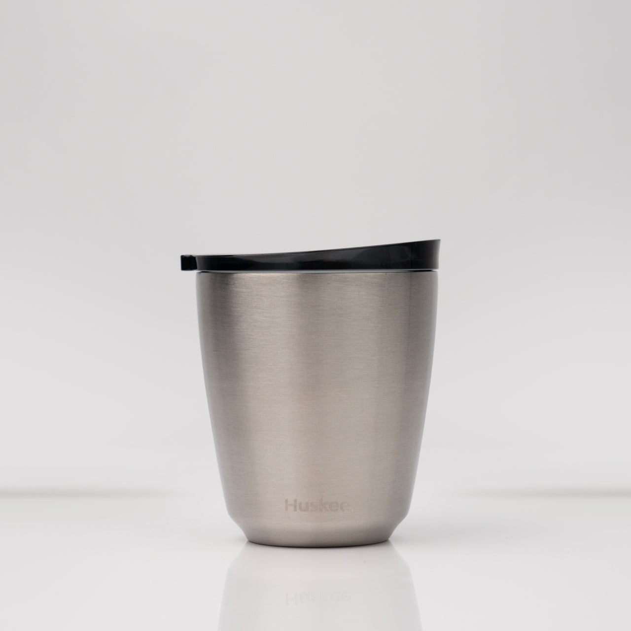 HuskeeCup 8oz HuskeeSteel Cup & Lid - Brushed Steel