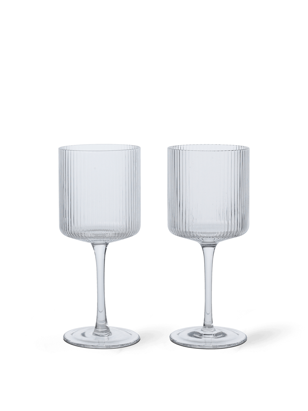 Ferm Living Ripple White Wine Glasses Clear - Set of 2