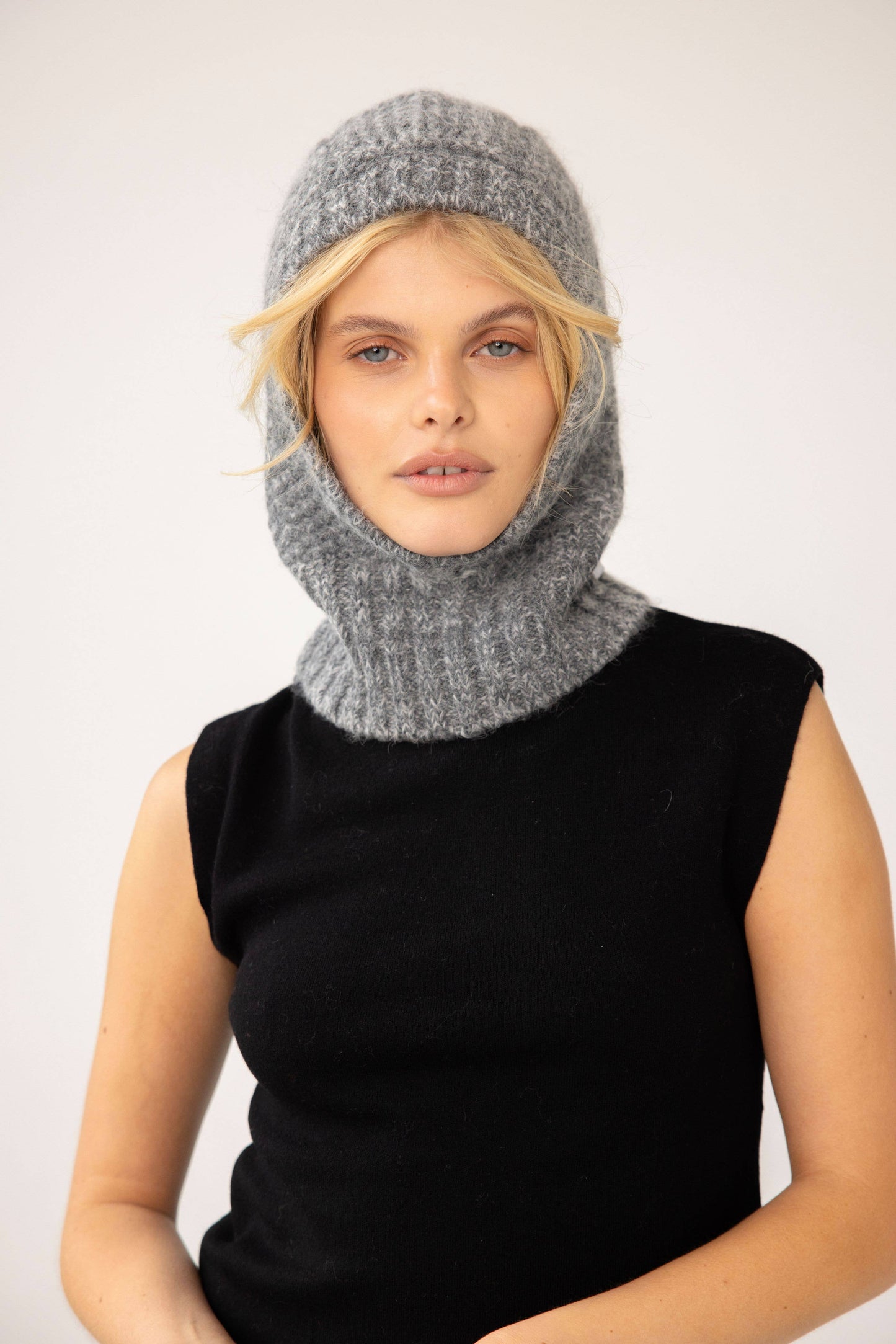 Arctic Fox & Co - The Alpaca Balaclava Fitted Hood - Alpine Cloud