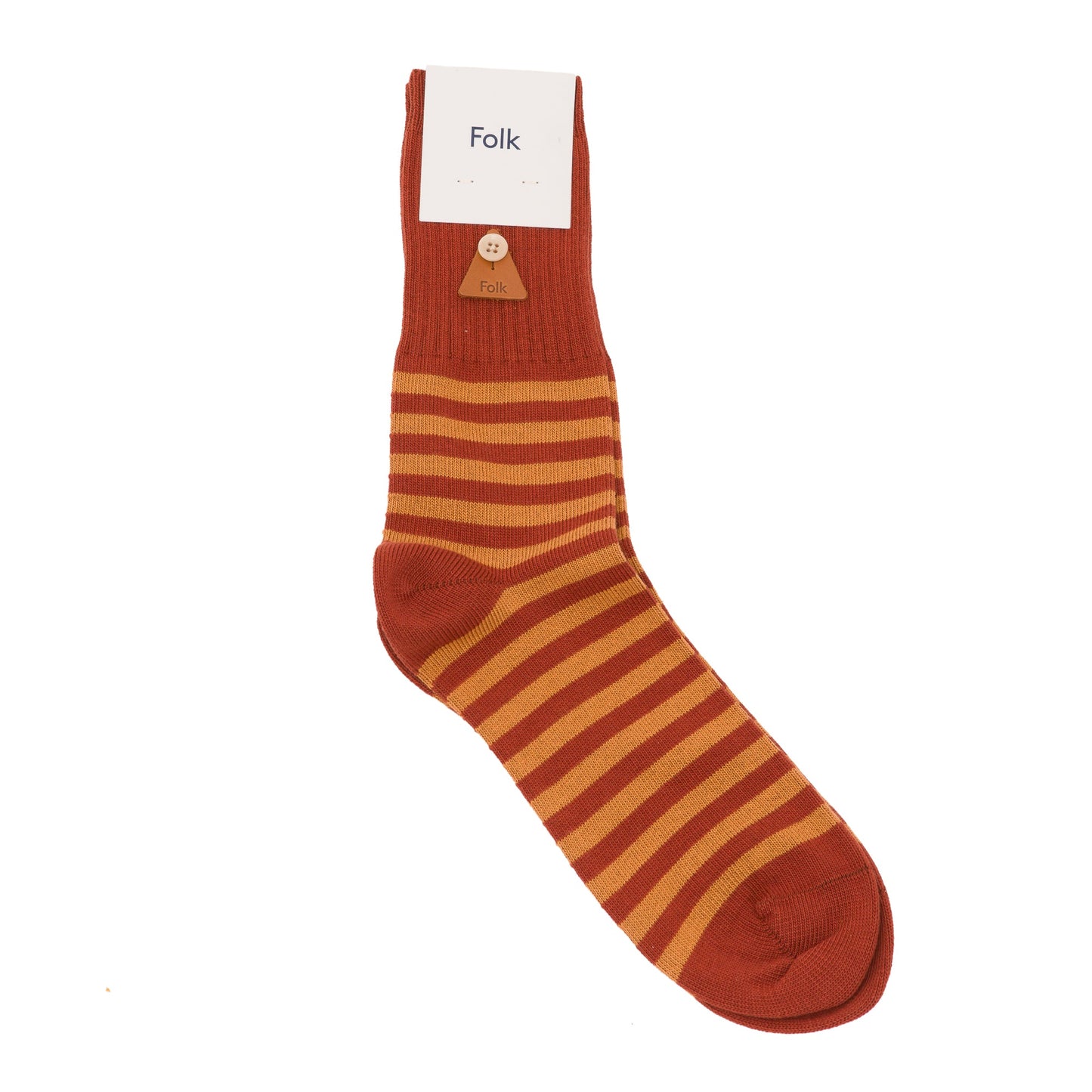 Folk - Stripe Sock - Rust / Orange Stripe