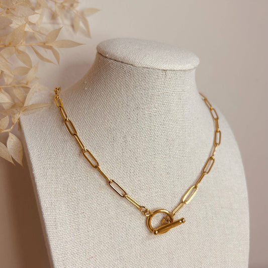 Little Nell - Everyday Long Link Bar Clasp Necklace