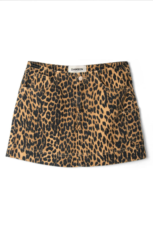 Damson Madder Lily Mini Carpenter Skirt - Leopard