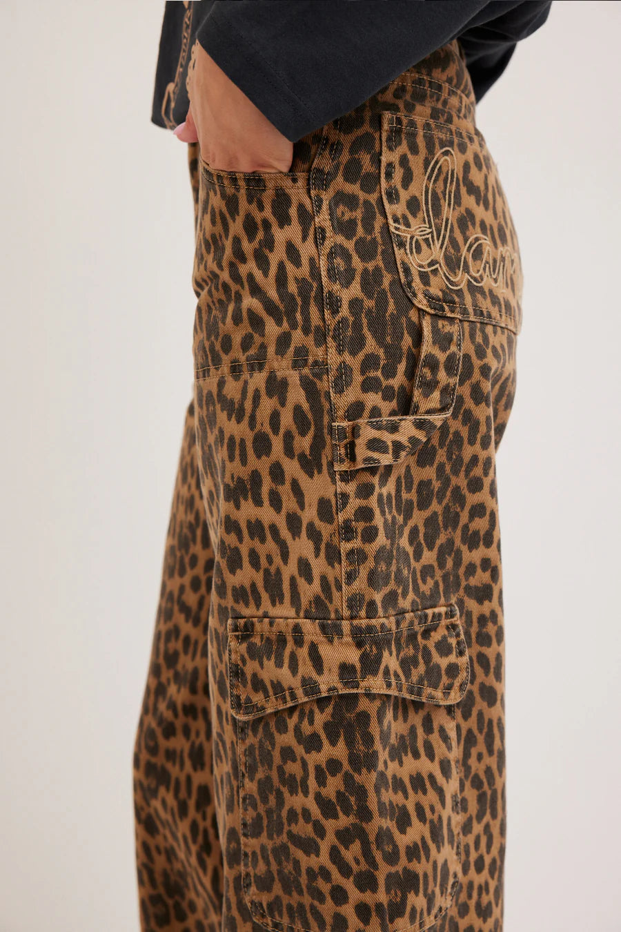 Damson Madder Jeans - Leopard Cargo