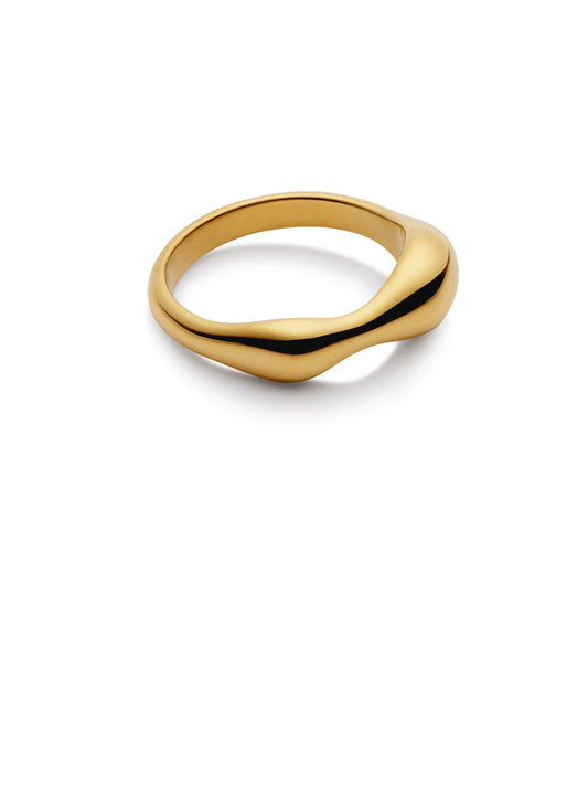 Nordic Muse -  Gold Fluid Band Ring