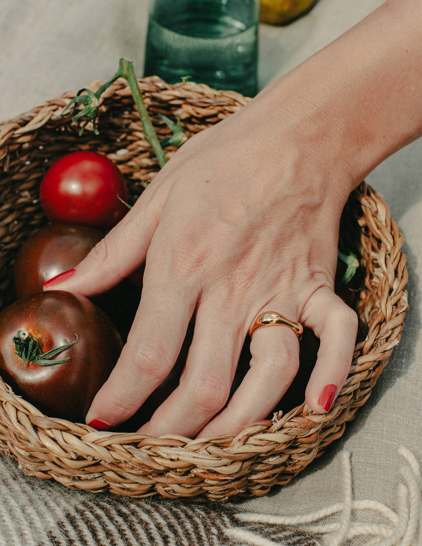 Nordic Muse -  Gold Fluid Band Ring