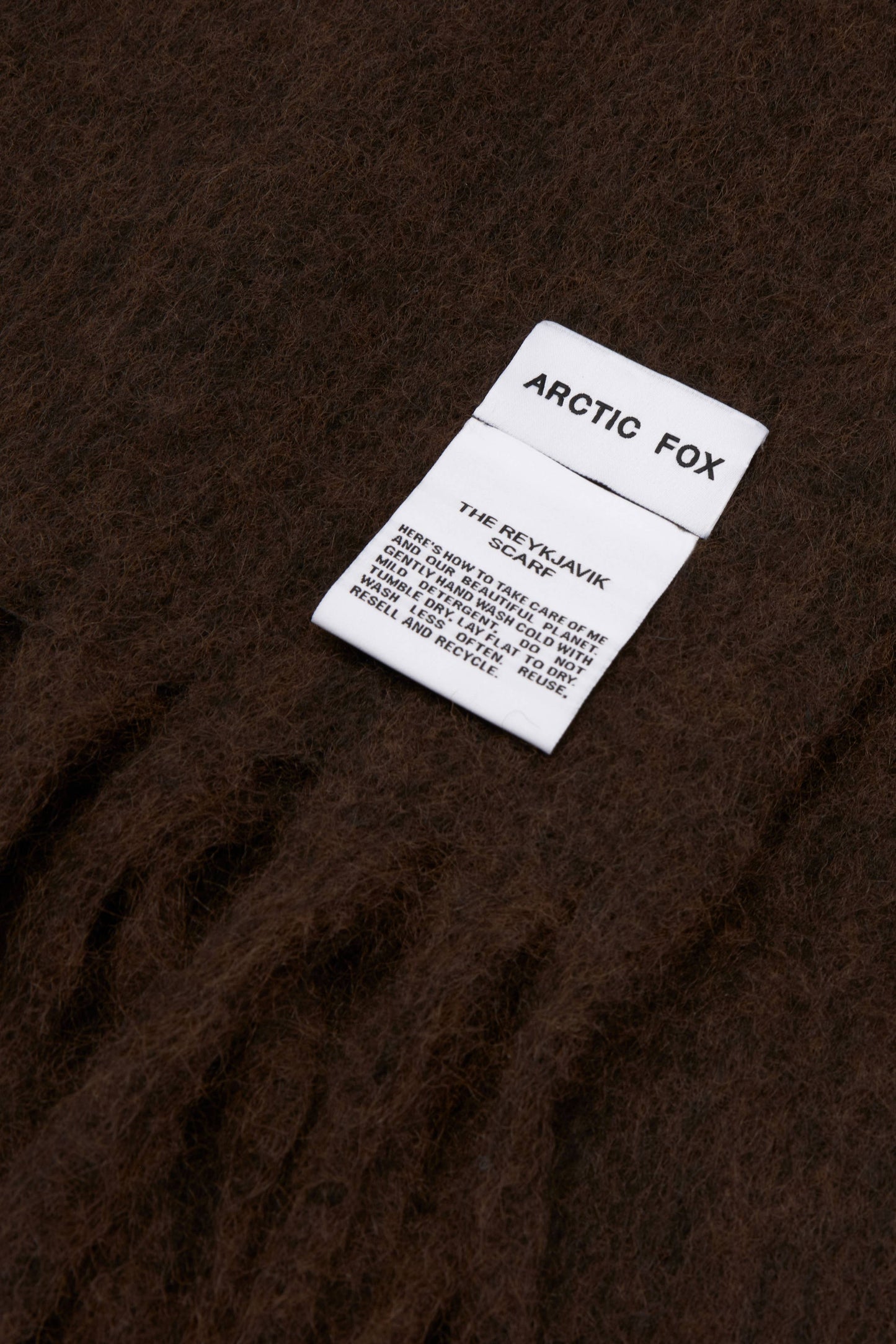 Arctic Fox & Co - The Reykjavik Scarf with RWS Wool - Dark Chocolate