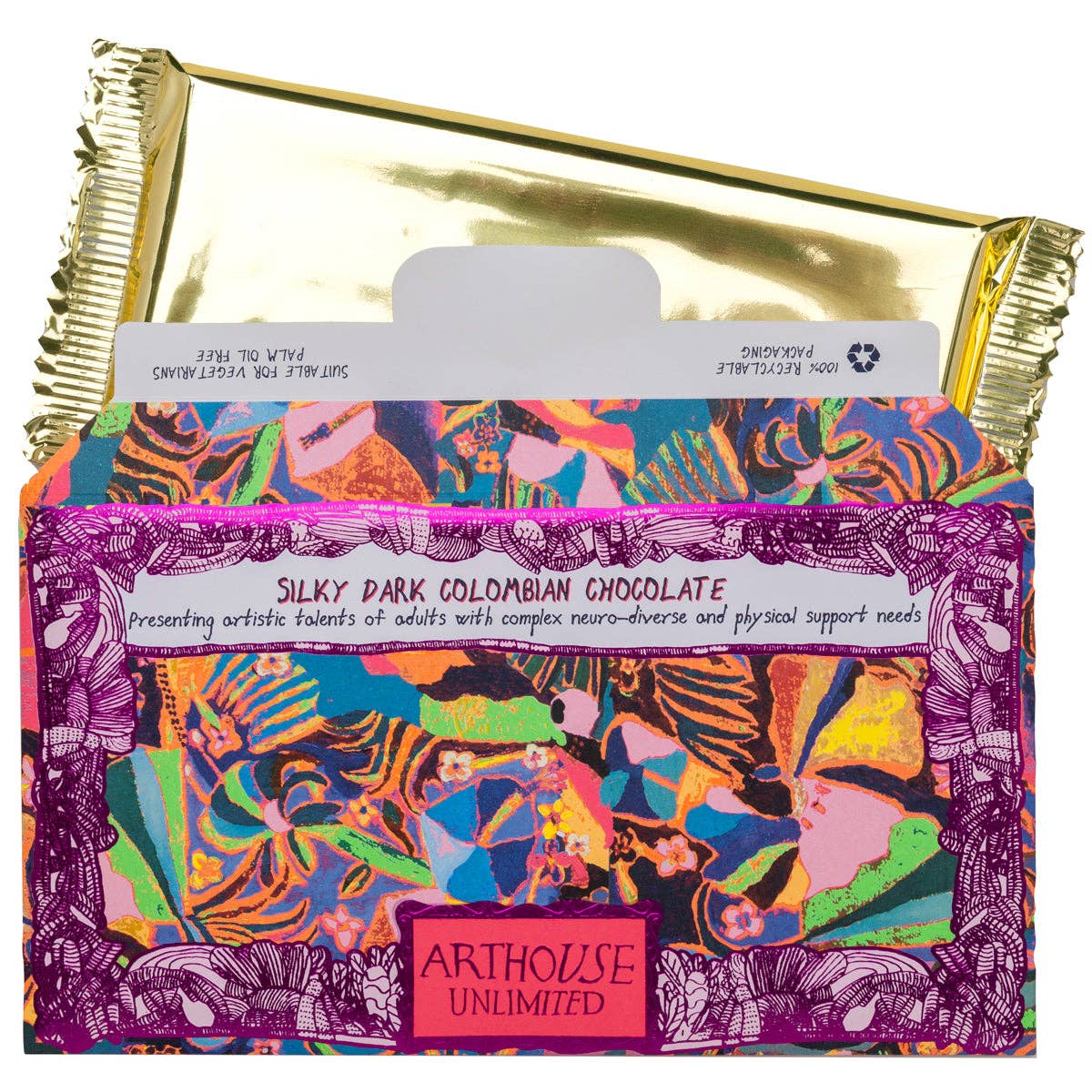 Arthouse Unlimited - Psychodelia, Silky Dark Colombian Chocolate Bar