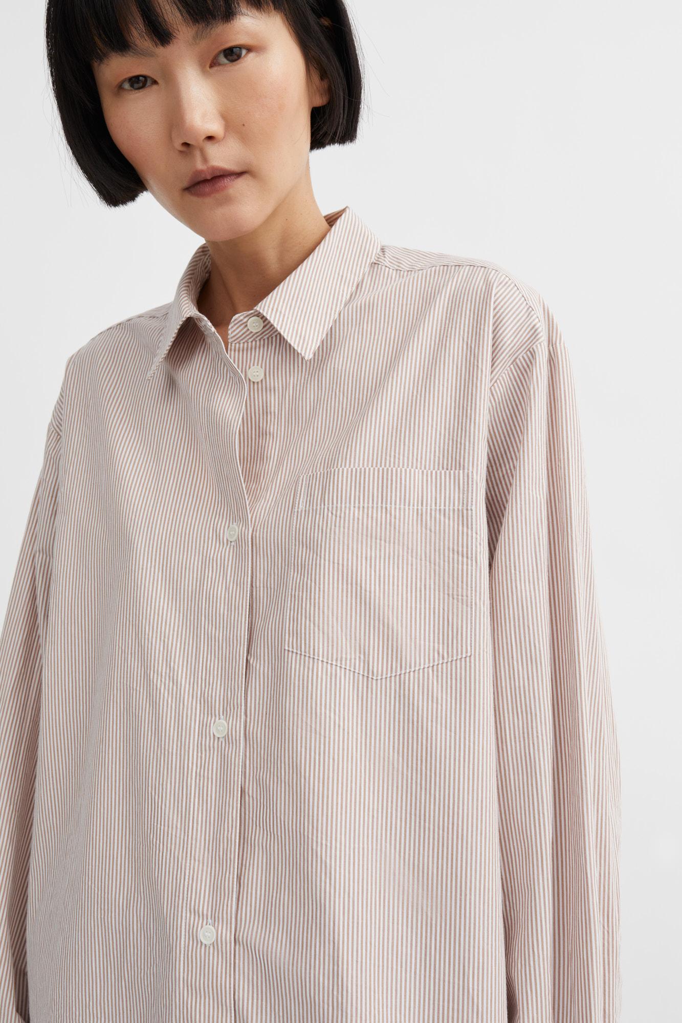 Skall Studio Edgar Shirt - Warm Beige/White Stripe