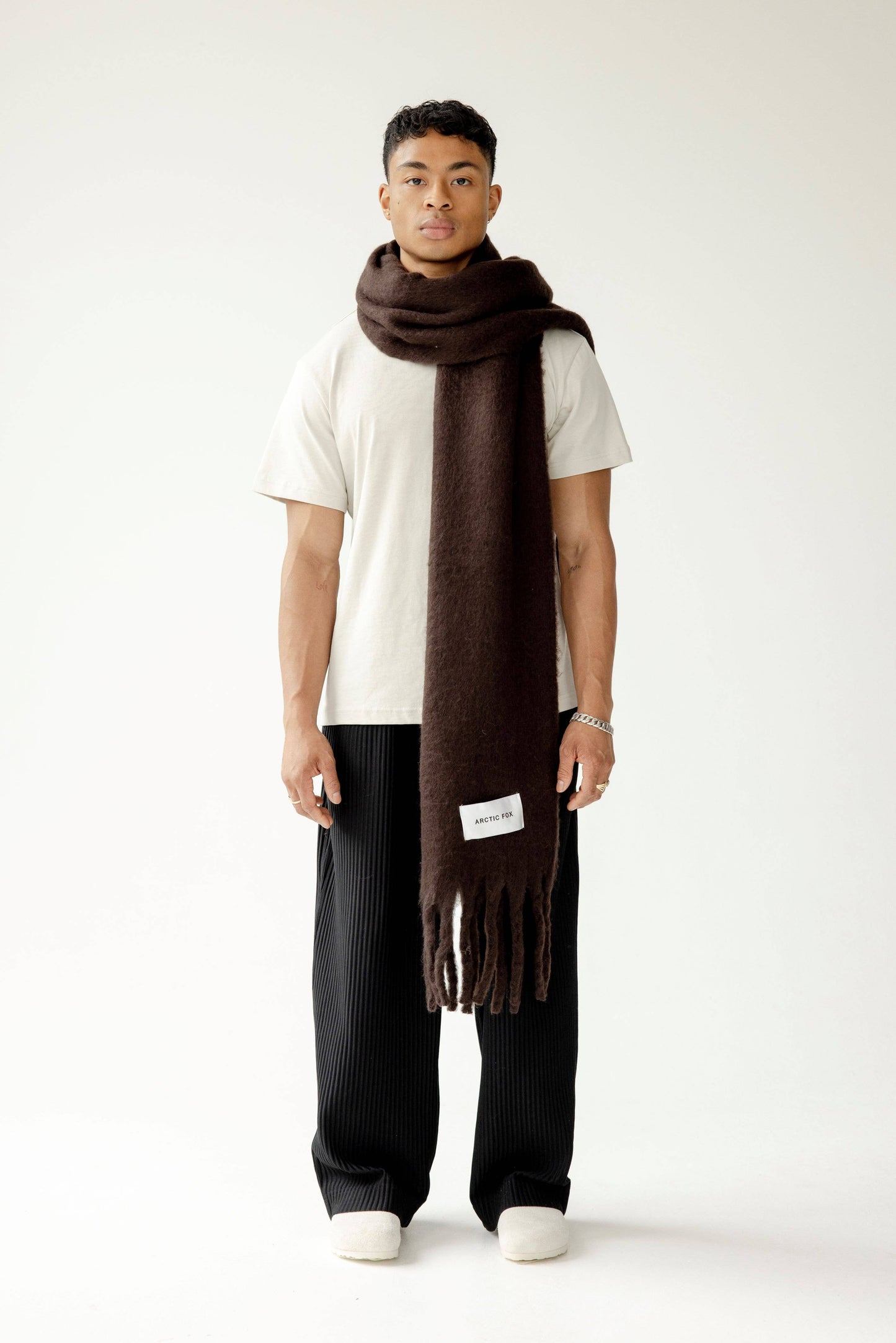 Arctic Fox & Co - The Reykjavik Scarf - 100% Recycled - Ground Coffee