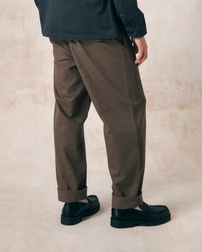 Uskees Barrel Leg Pants - Dark Taupe