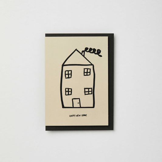 Kinshipped Happy New Home Card With House Illustration