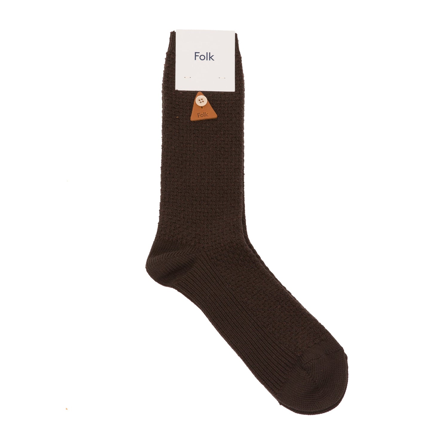 Folk - Waffle Sock - Dark Chocolate