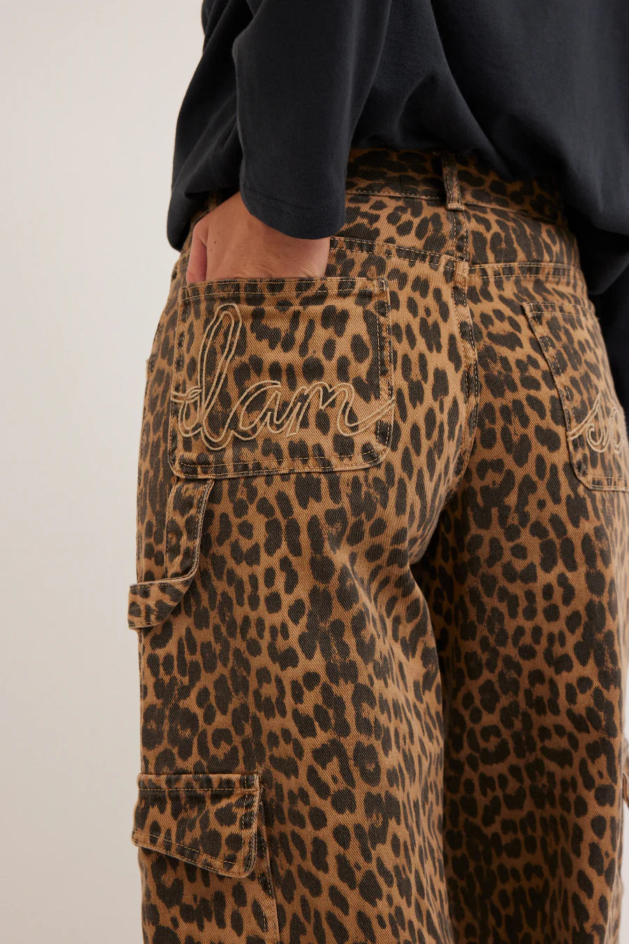 Damson Madder Jeans - Leopard Cargo