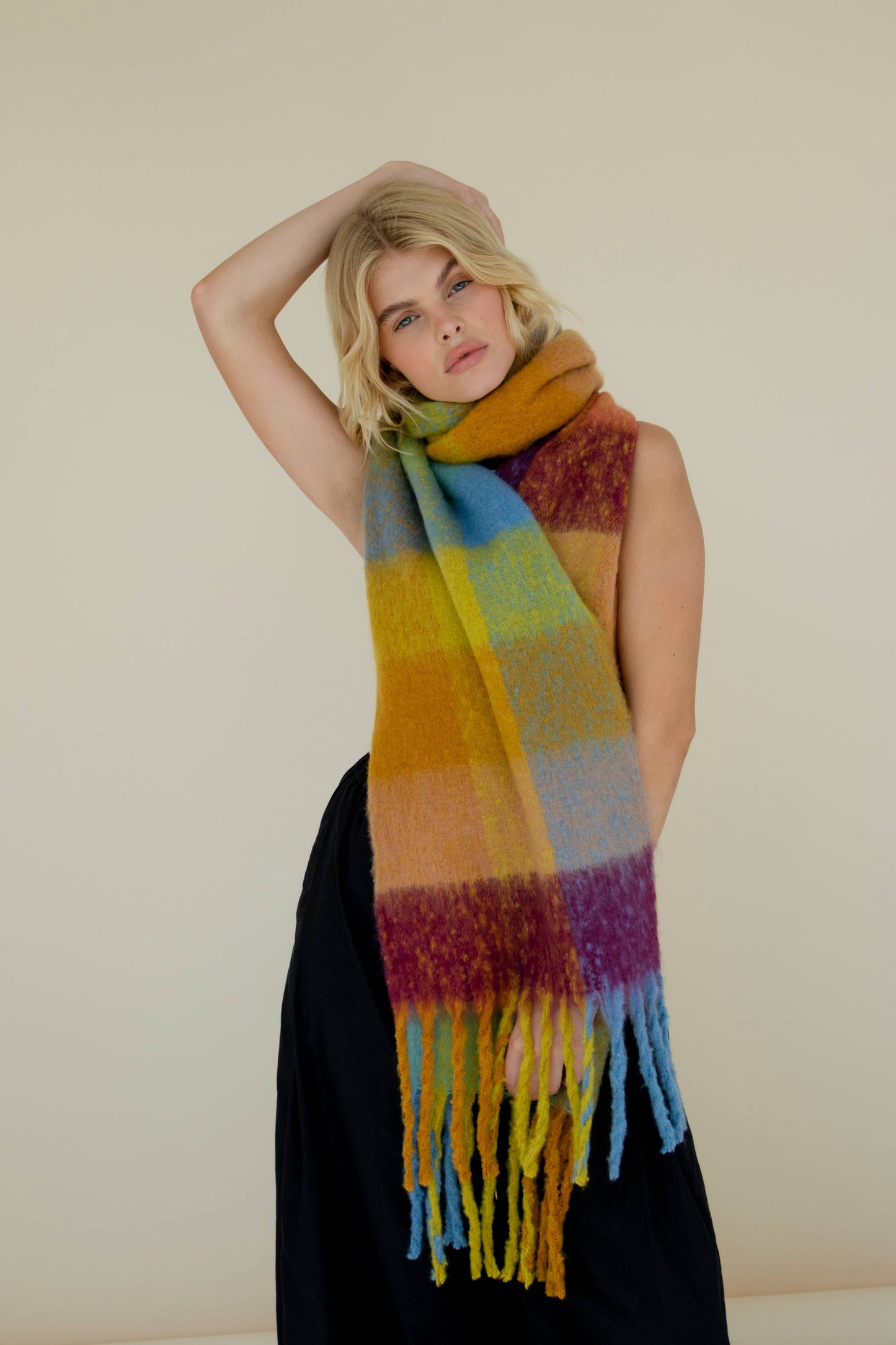 Arctic Fox & Co. - The Reykjavik Scarf - Yellow Check