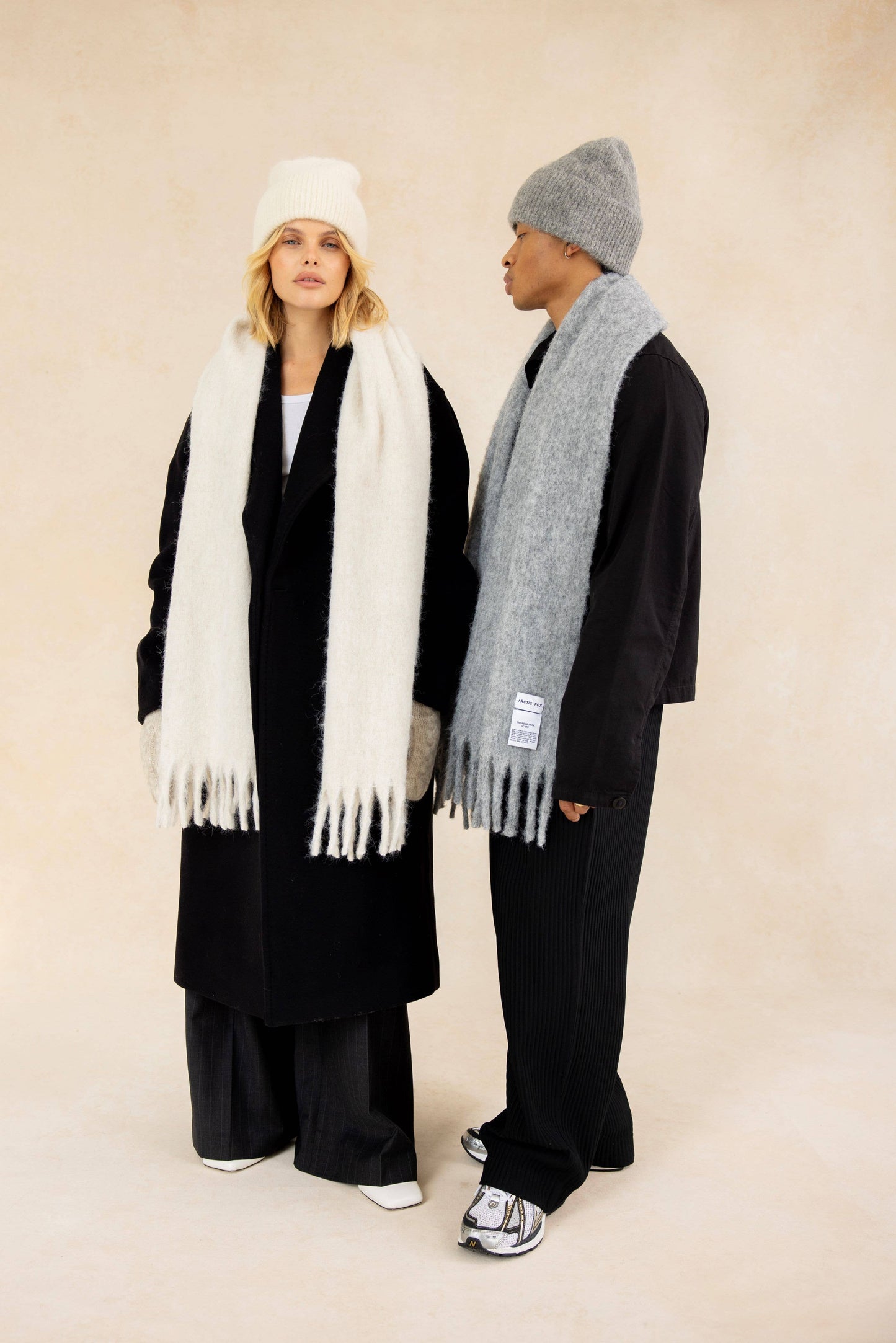 Arctic Fox & Co. - The Reykjavik Scarf with RWS Wool - Natural White