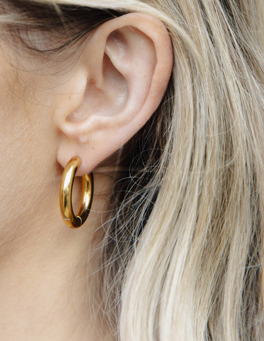 Nordic Muse - Gold Bold Hoop Earrings