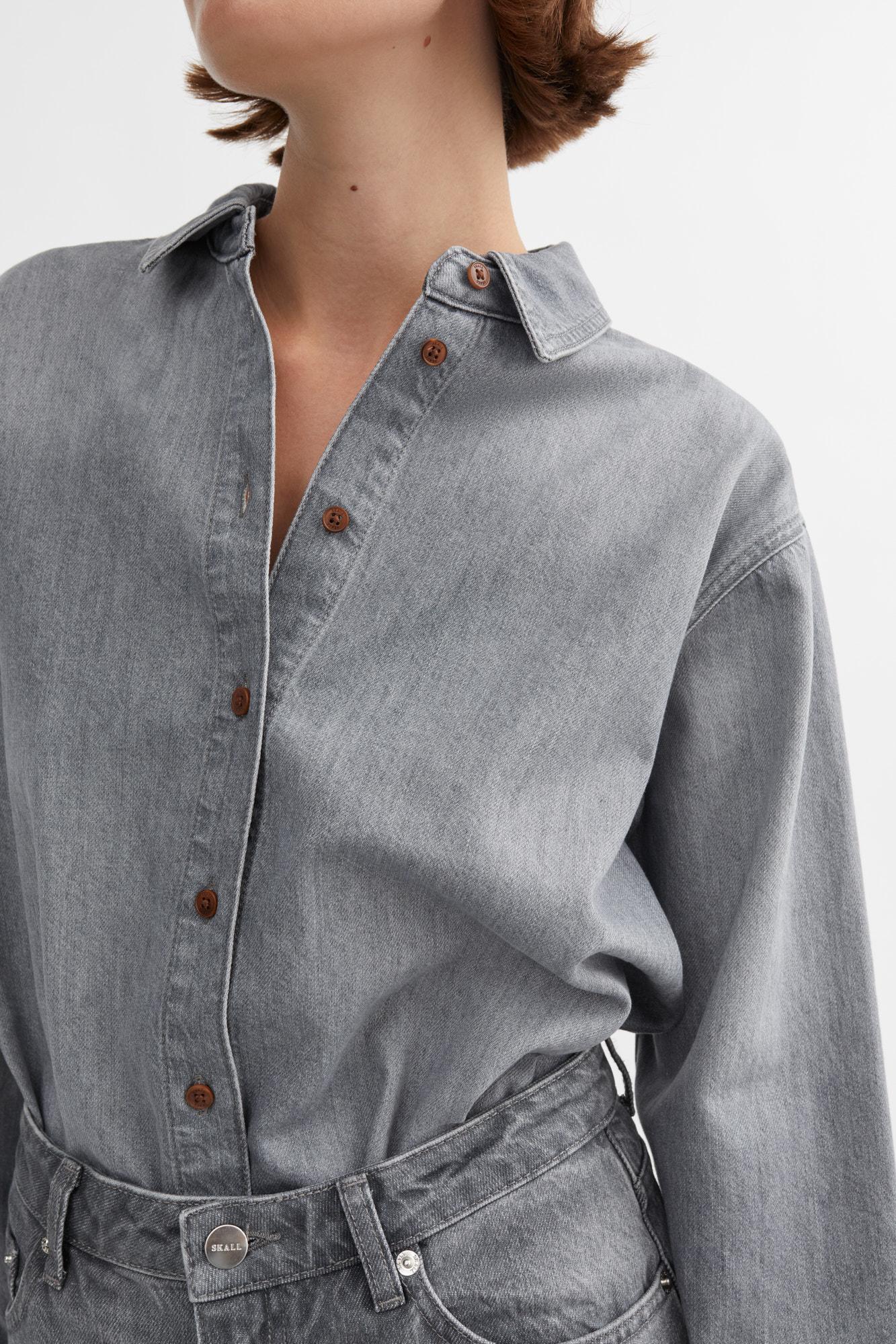 Skall Studio Millington Shirt - Worn Light Grey