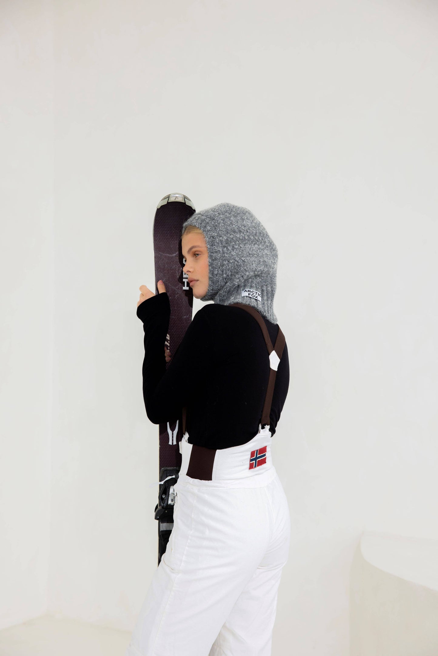 Arctic Fox & Co - The Alpaca Balaclava Fitted Hood - Alpine Cloud