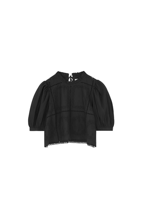 Skall Studio Anemone Crop Blouse - Black