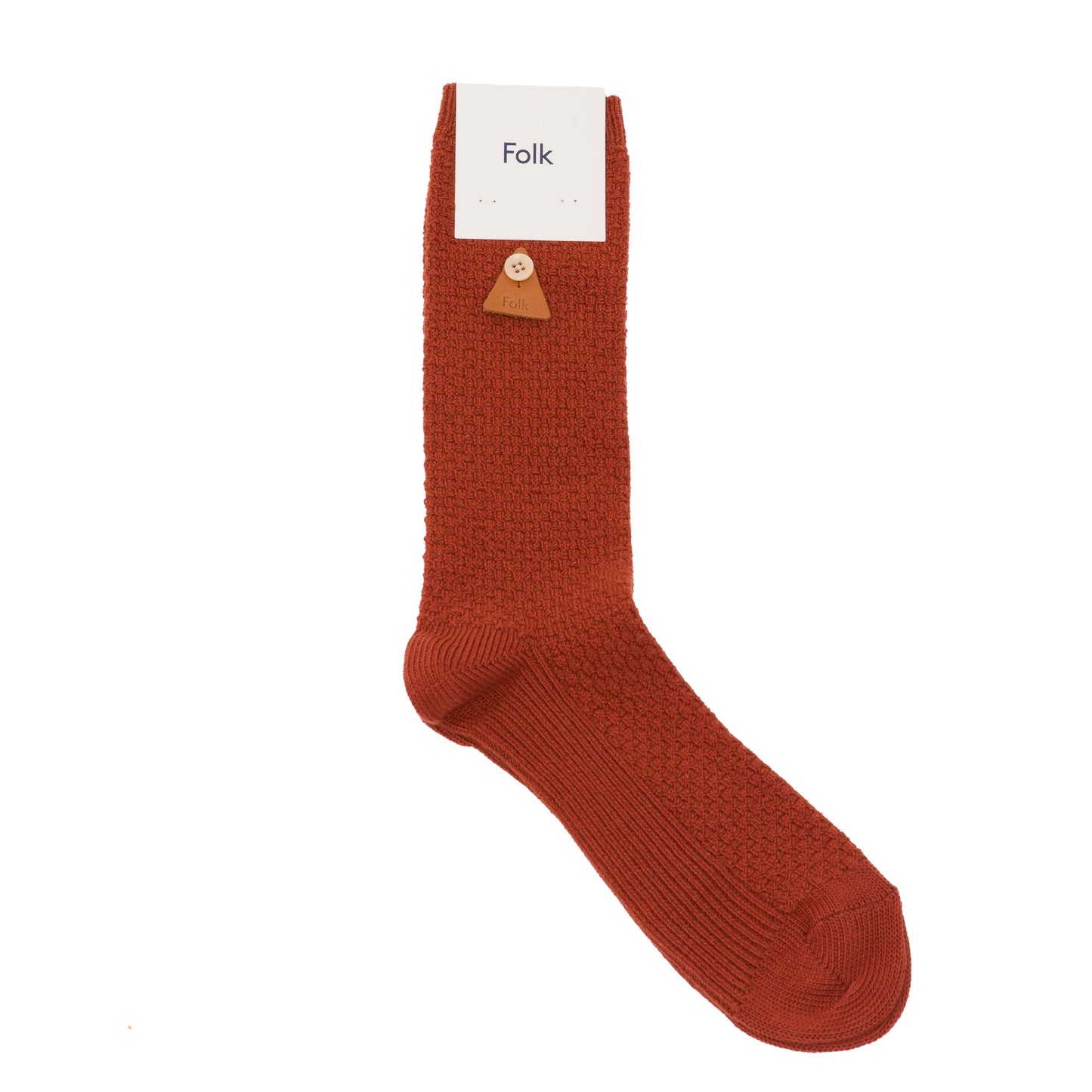 Folk - Waffle Sock - Rust