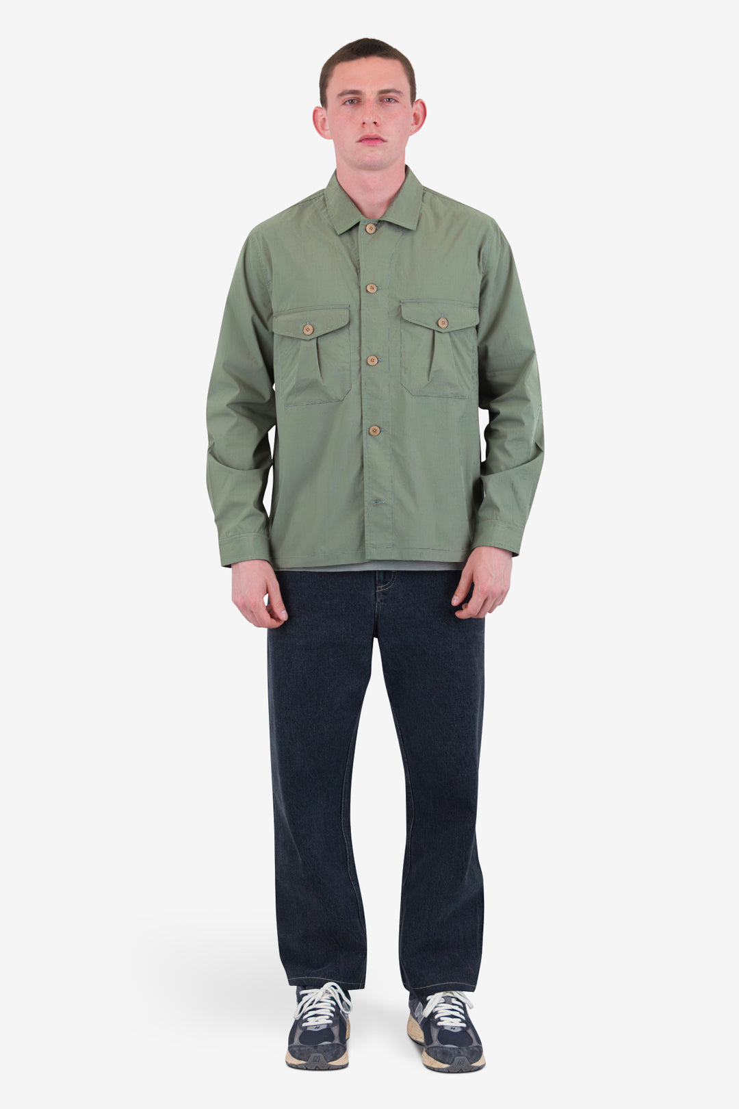 Folk - Revere Overshirt - Dark Sage