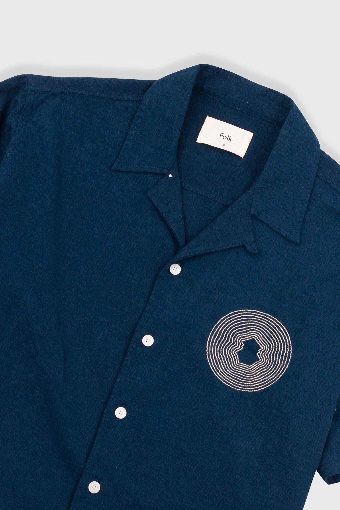 Folk - Relaxed Soft Collar Shirt - Navy