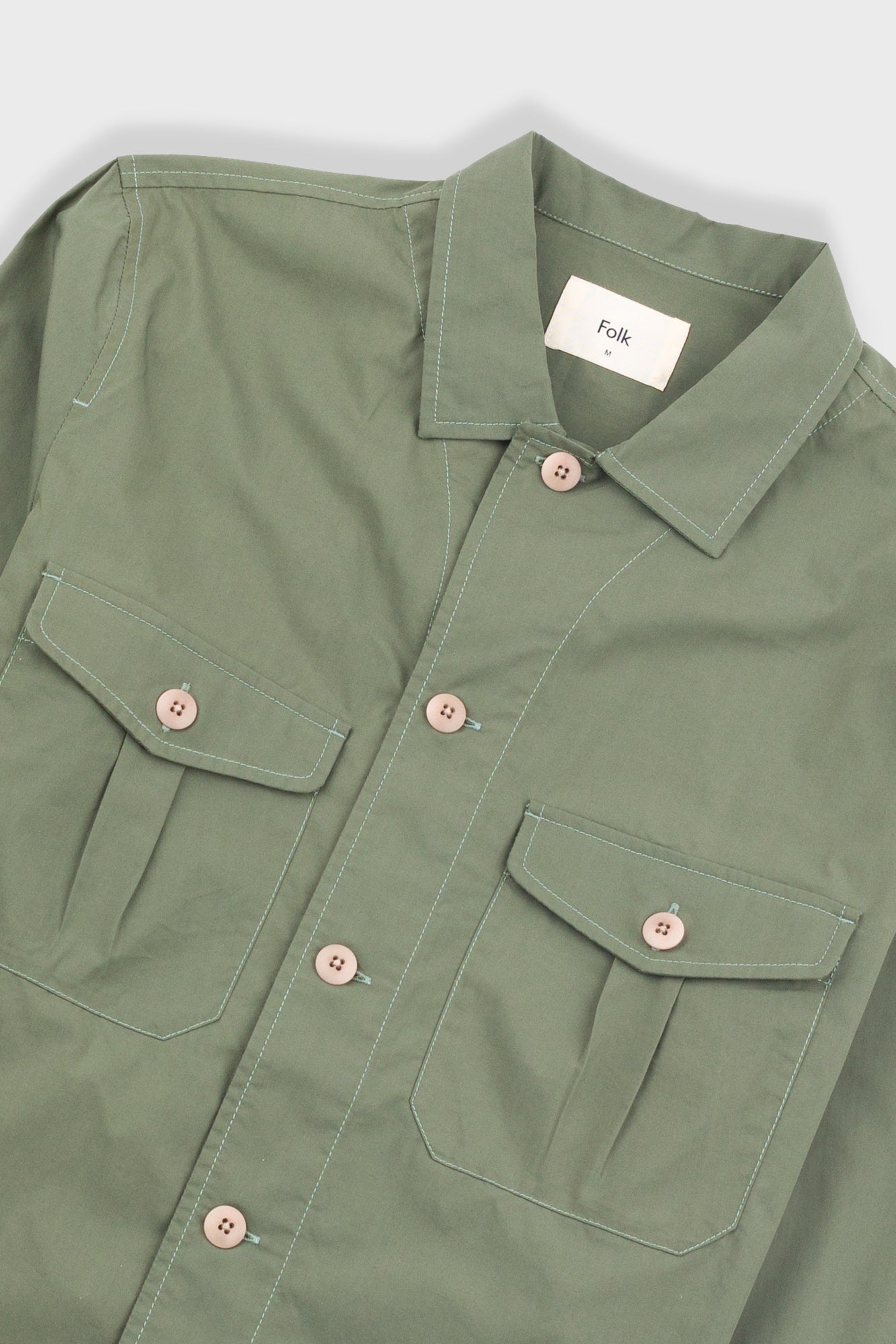 Folk - Revere Overshirt - Dark Sage