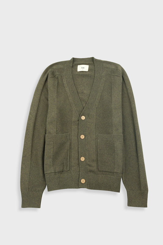 Folk - Saddle Cardigan - Sage Mix