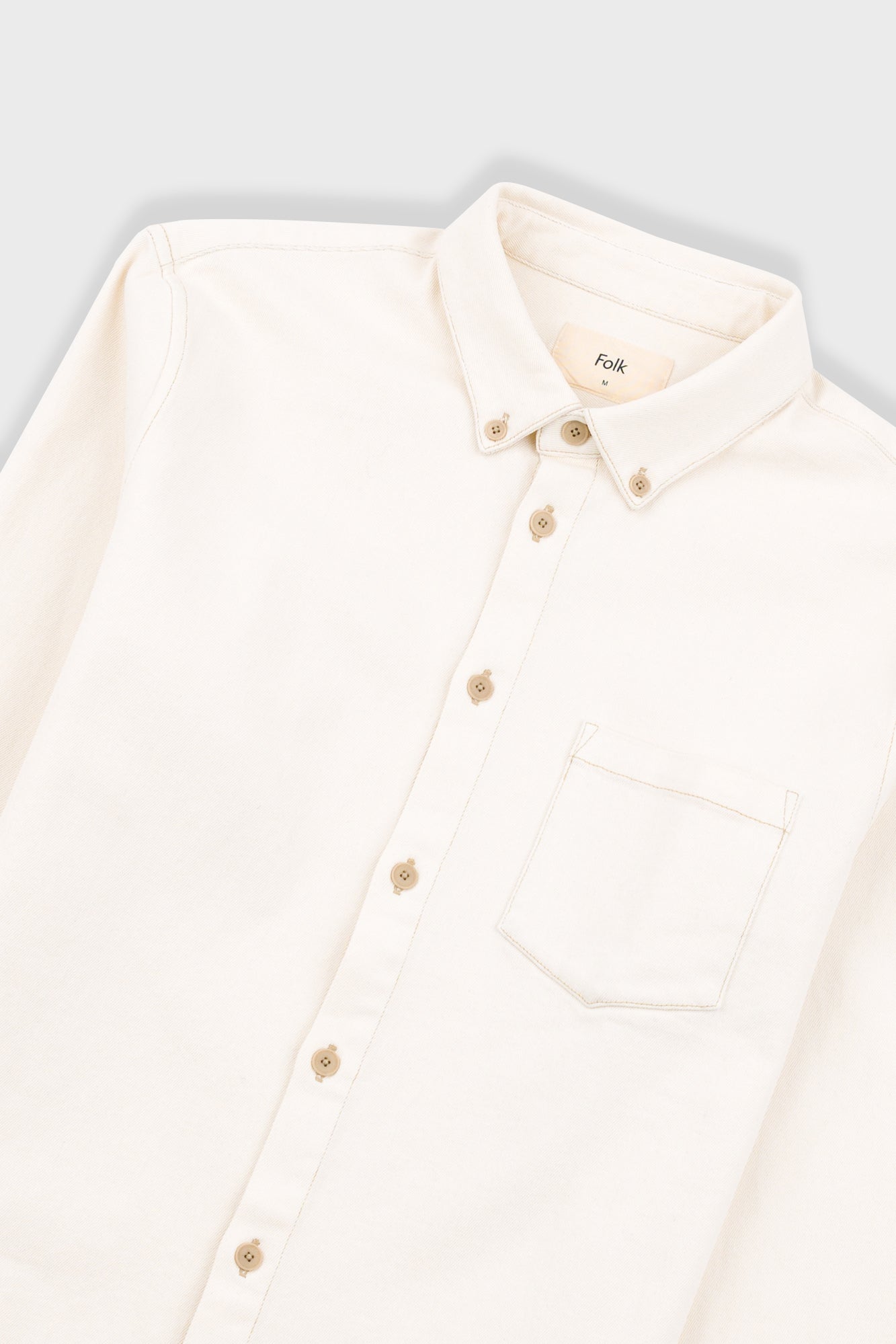 Folk - Relaxed Fit Shirt - White Denim