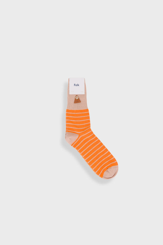 Folk - Block Stripe Socks - Orange