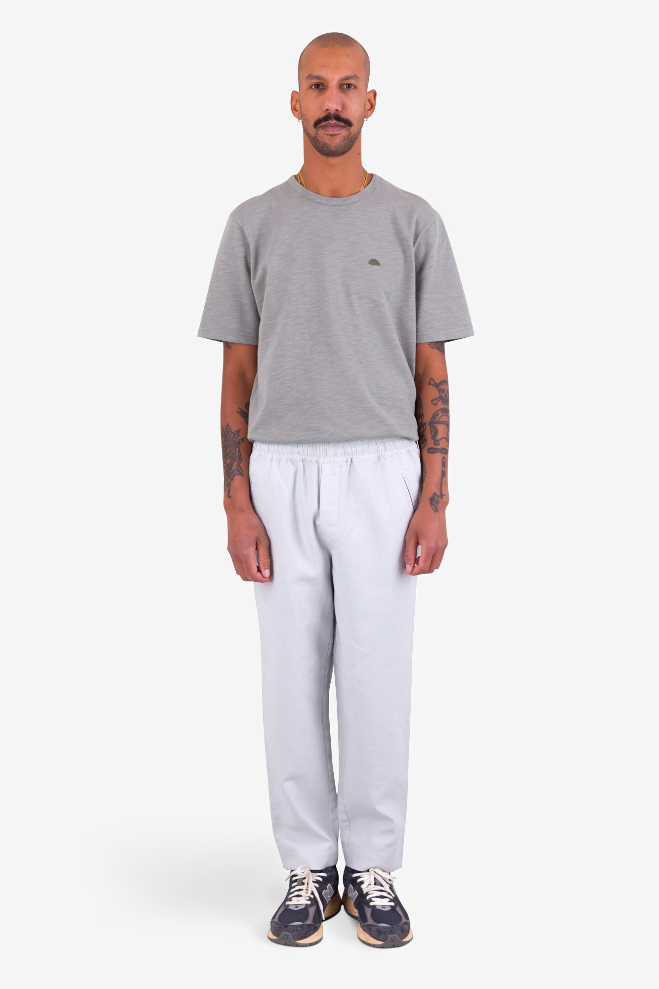 Folk - Drawcord Assembly Pant - Mineral Blue Hemp