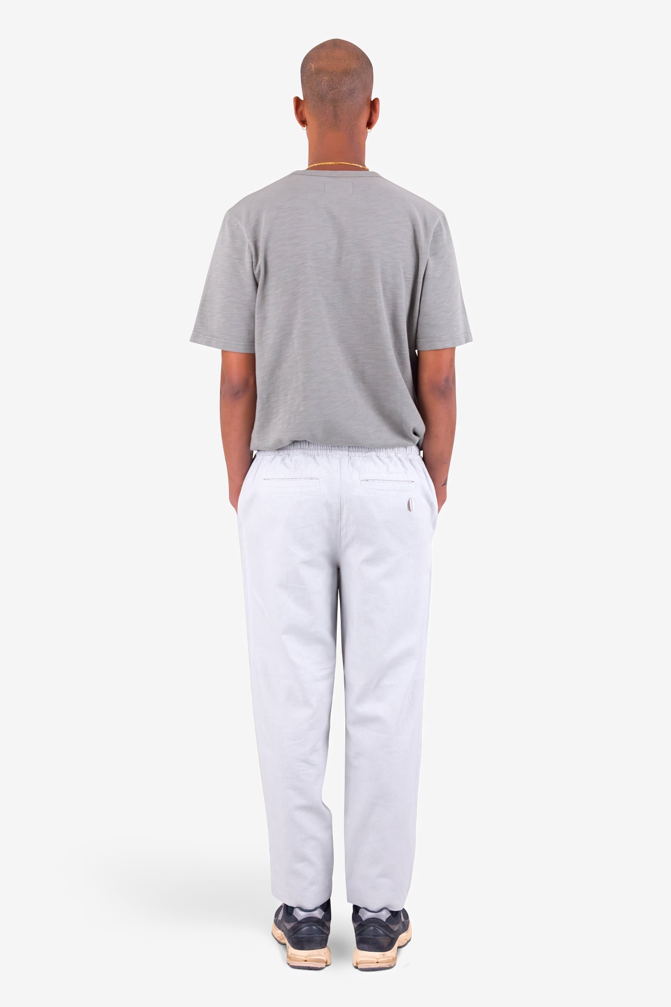 Folk - Drawcord Assembly Pant - Mineral Blue Hemp