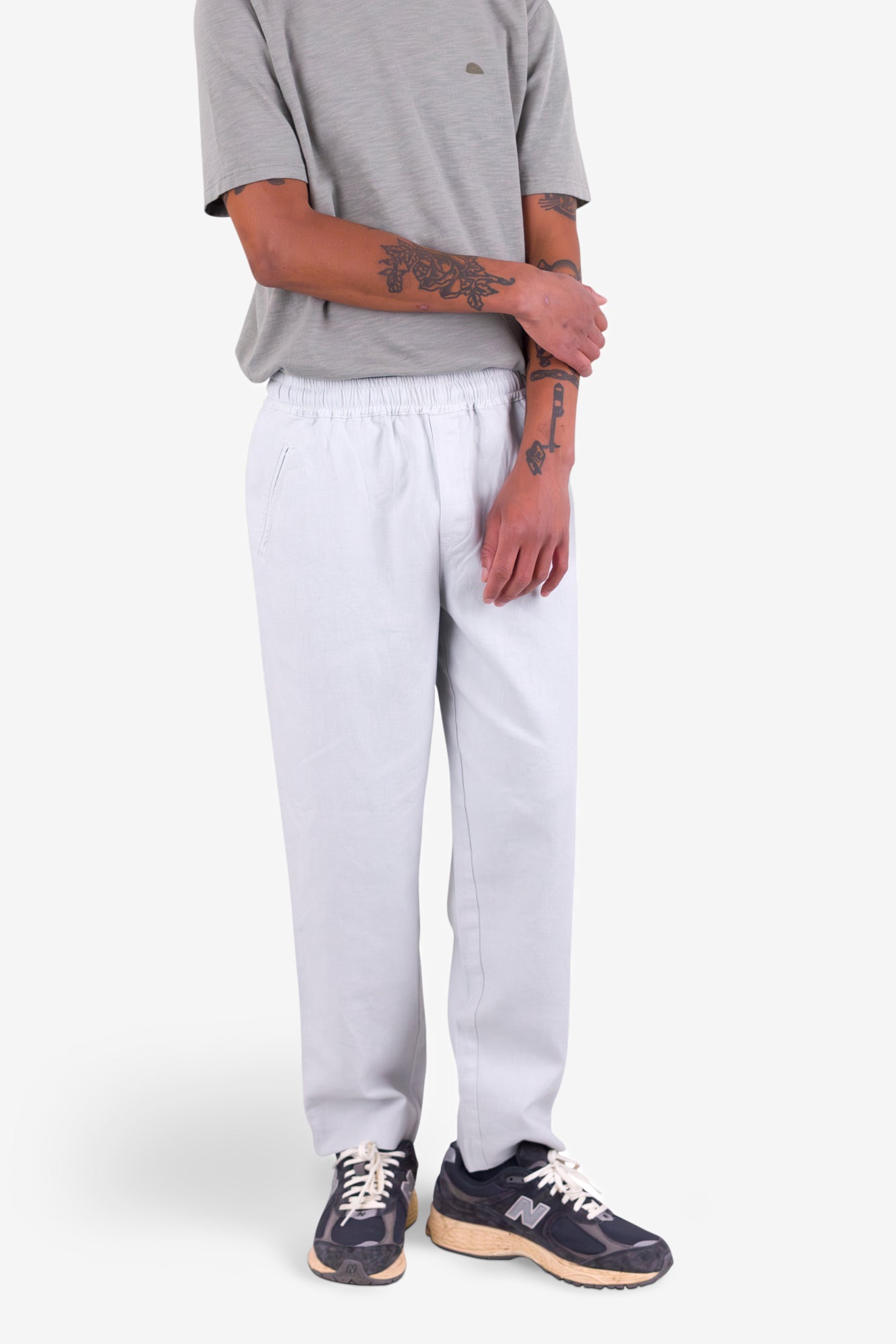 Folk - Drawcord Assembly Pant - Mineral Blue Hemp