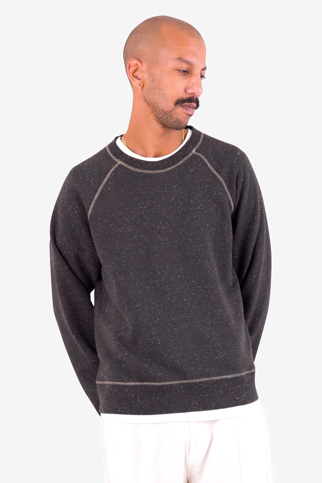 Folk - Engineered Raglan Sweat - Charcoal