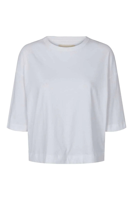 Esmé Studios - Signe 2/4 Boxy T-shirt - White