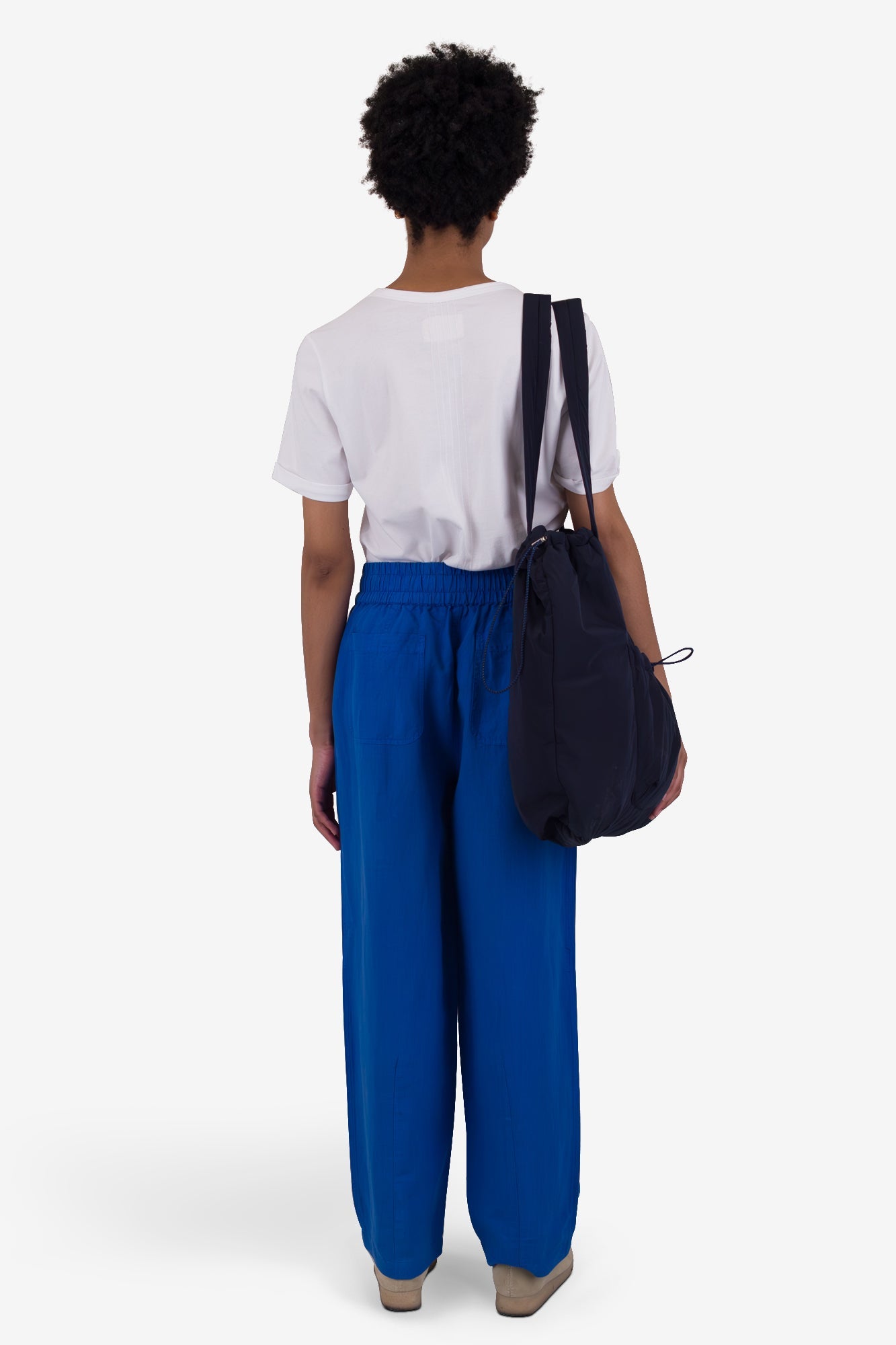 Folk - Drawcord Baggy Pants - Washed Cobalt