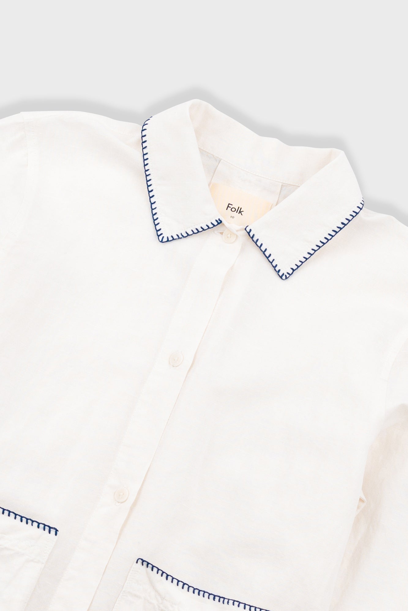 Folk - Pleated Shirt - White