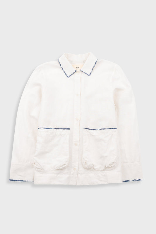 Folk - Pleated Shirt - White