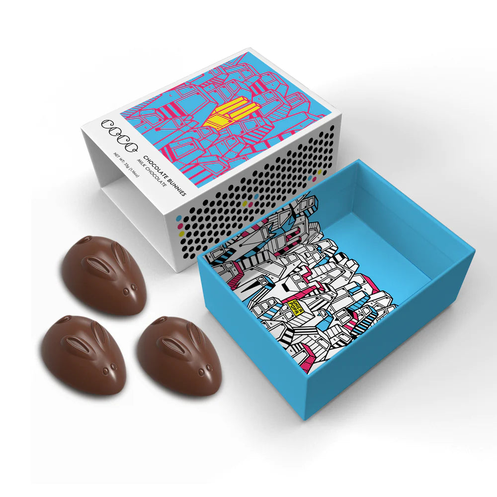 COCO Chocolatier Easter Matchbox- Milk Chocolate Rabbits