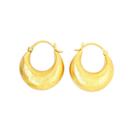 Gem Bazaar Cashew Earrings in Brushed Gold