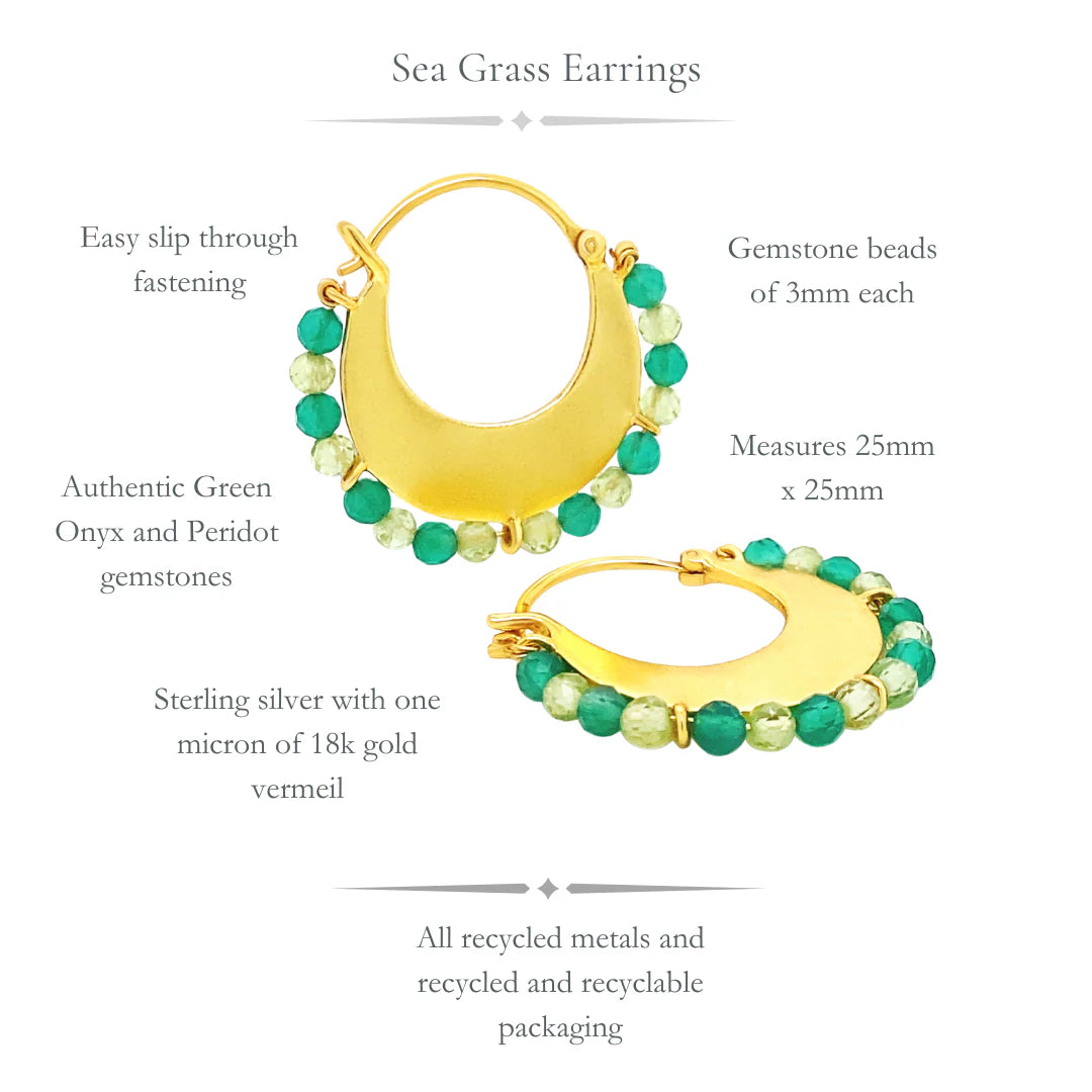 Gem Bazaar Sea Grass Earrings