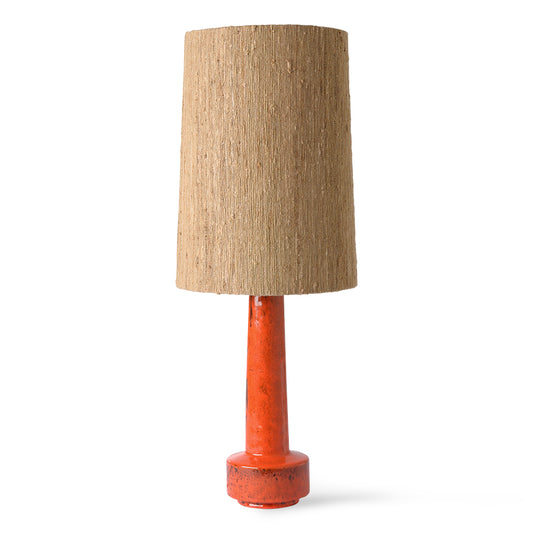 HKliving Stoneware Lamp - Red and Silk Brown