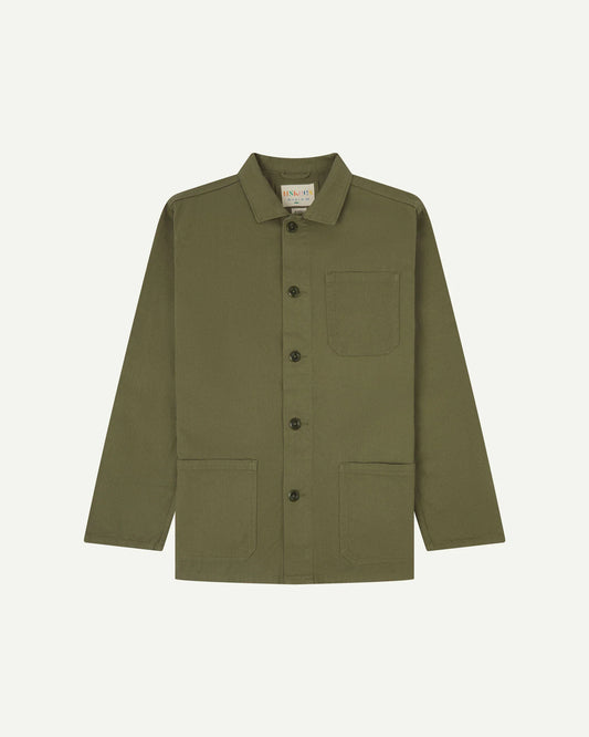 Uskees Drill Buttoned Overshirt - Moss