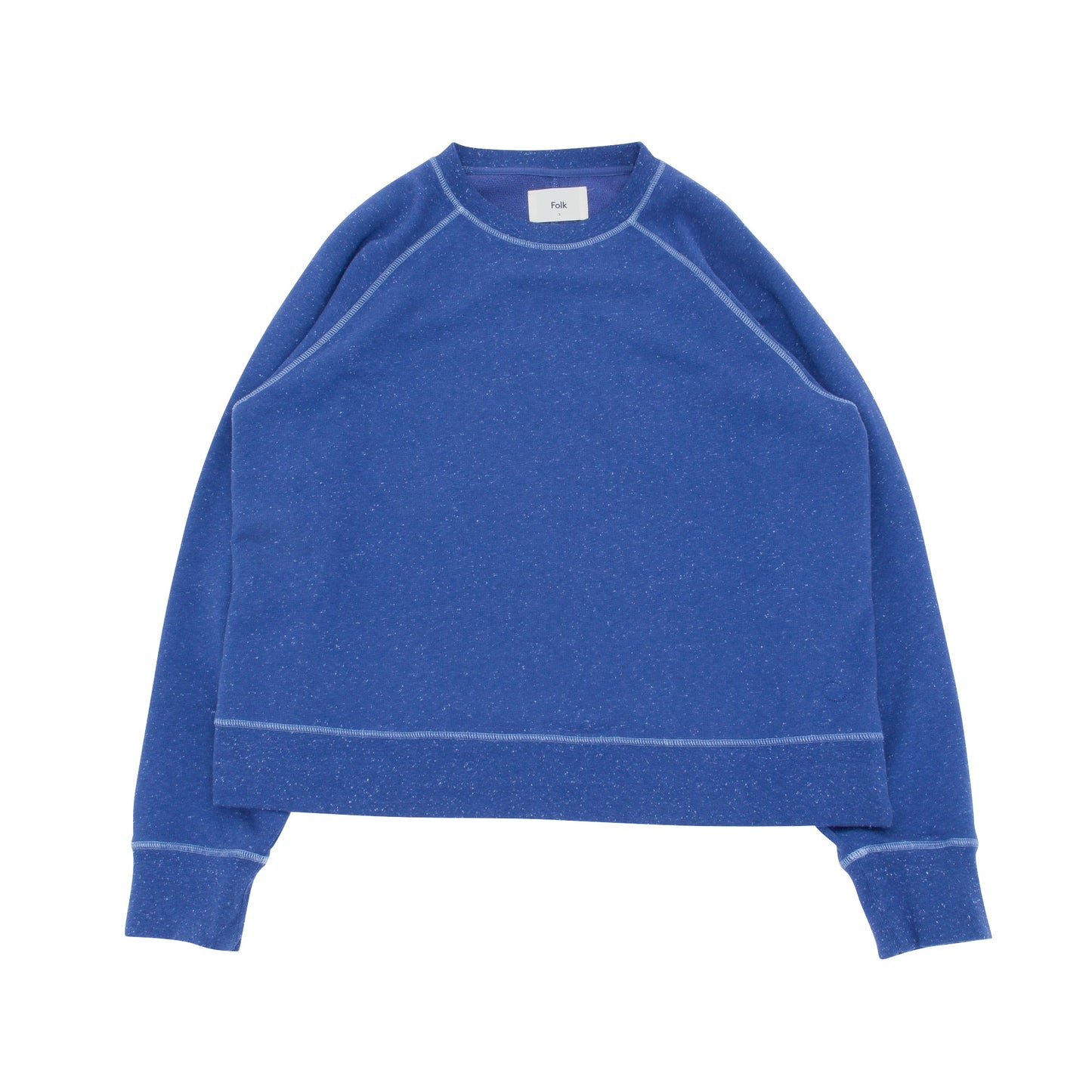 Folk Engineered Raglan Sweat - Mid Navy Nep