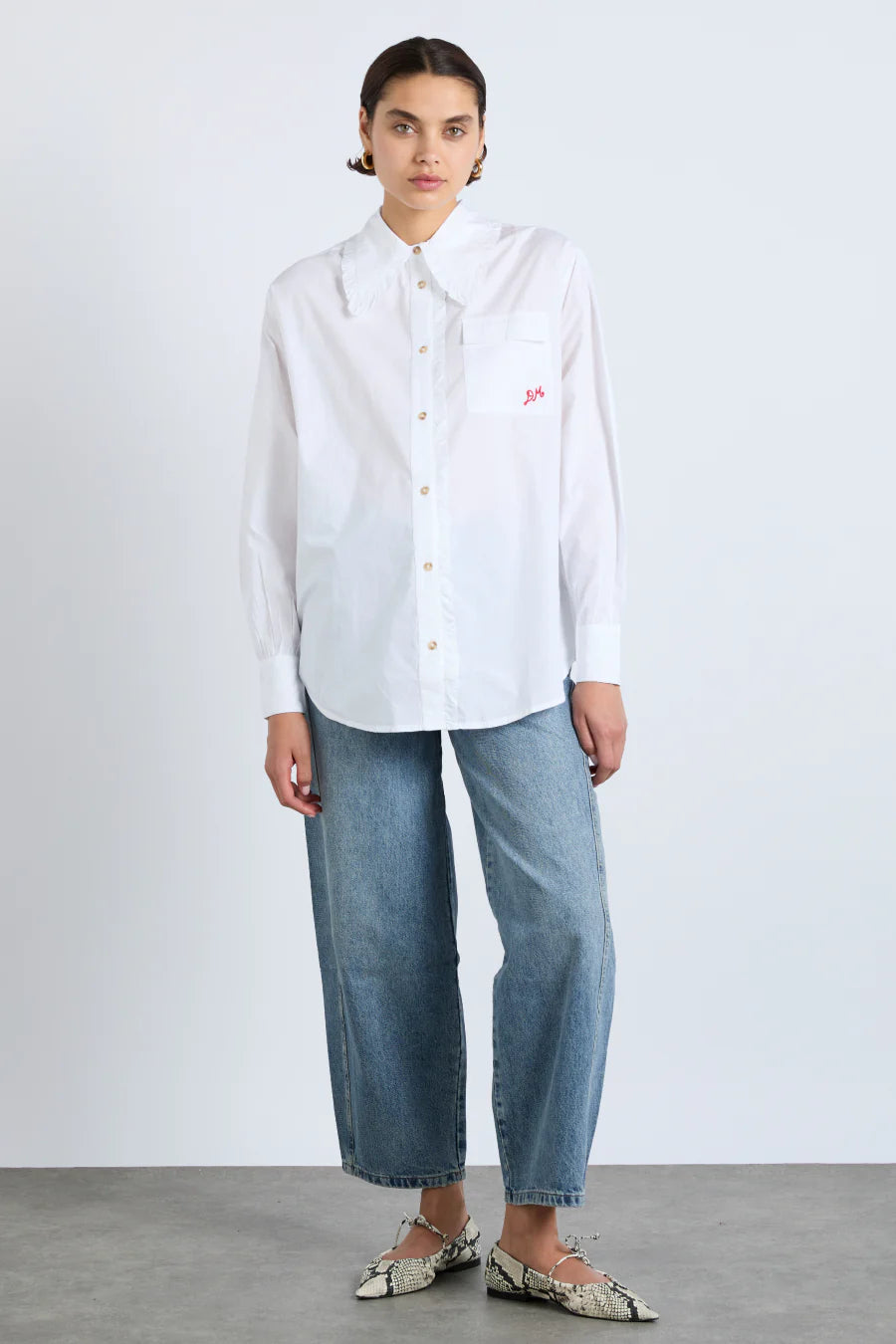 Damson Madder Kendall Shirt - White