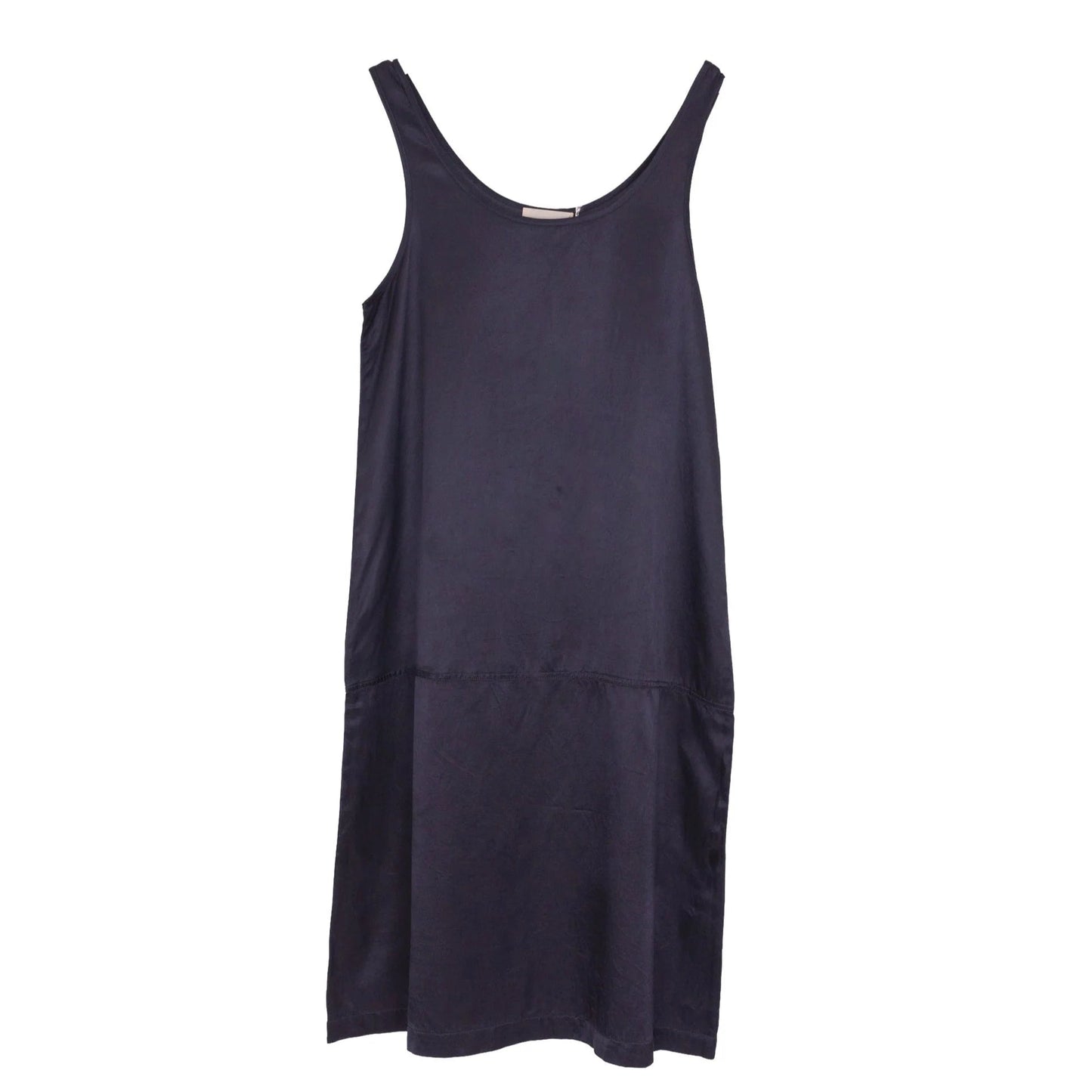 Folk Slip Dress - Coal Satin