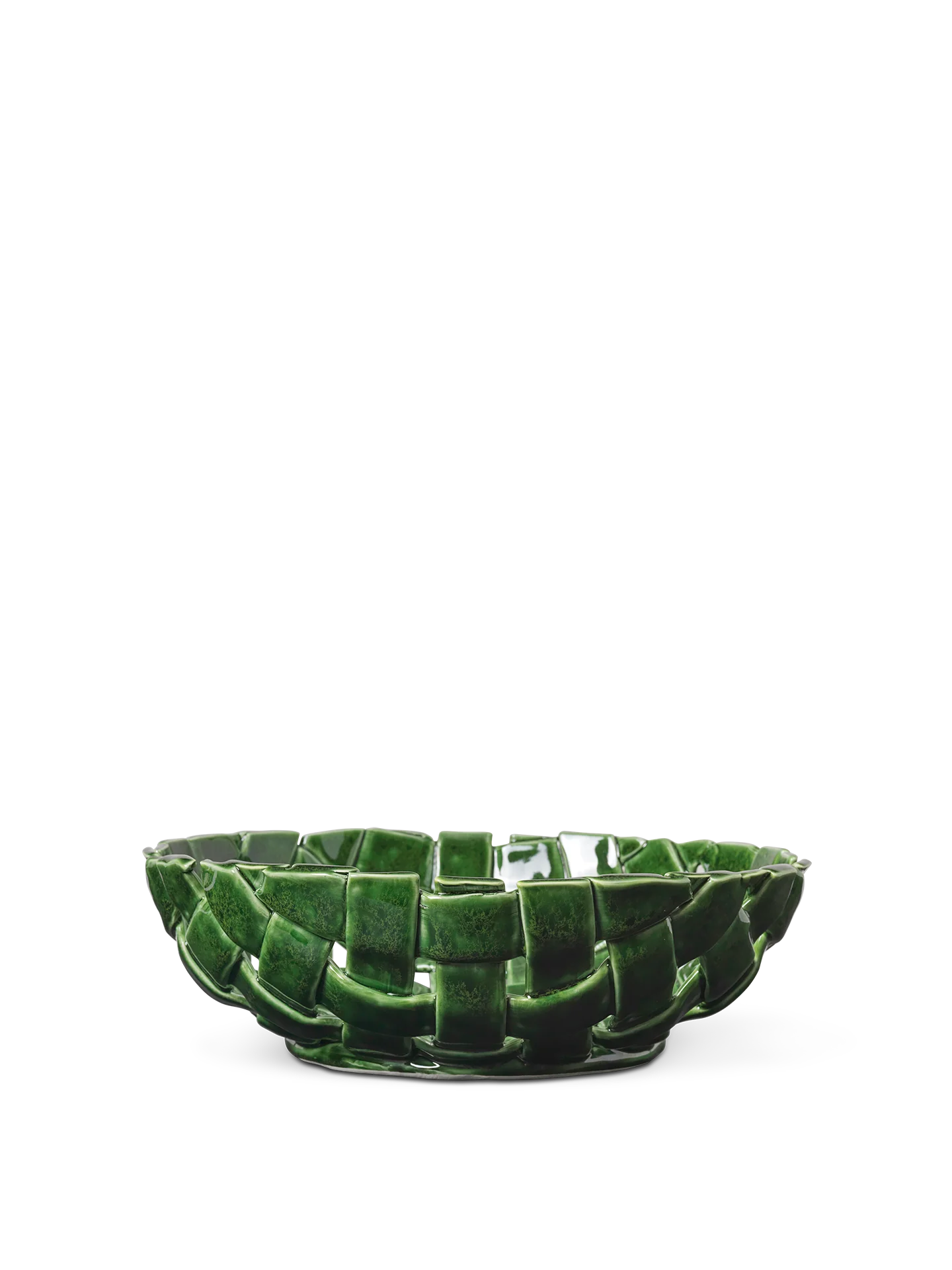 Ferm Living Plait Bowl - Ø30 - Emerald Green