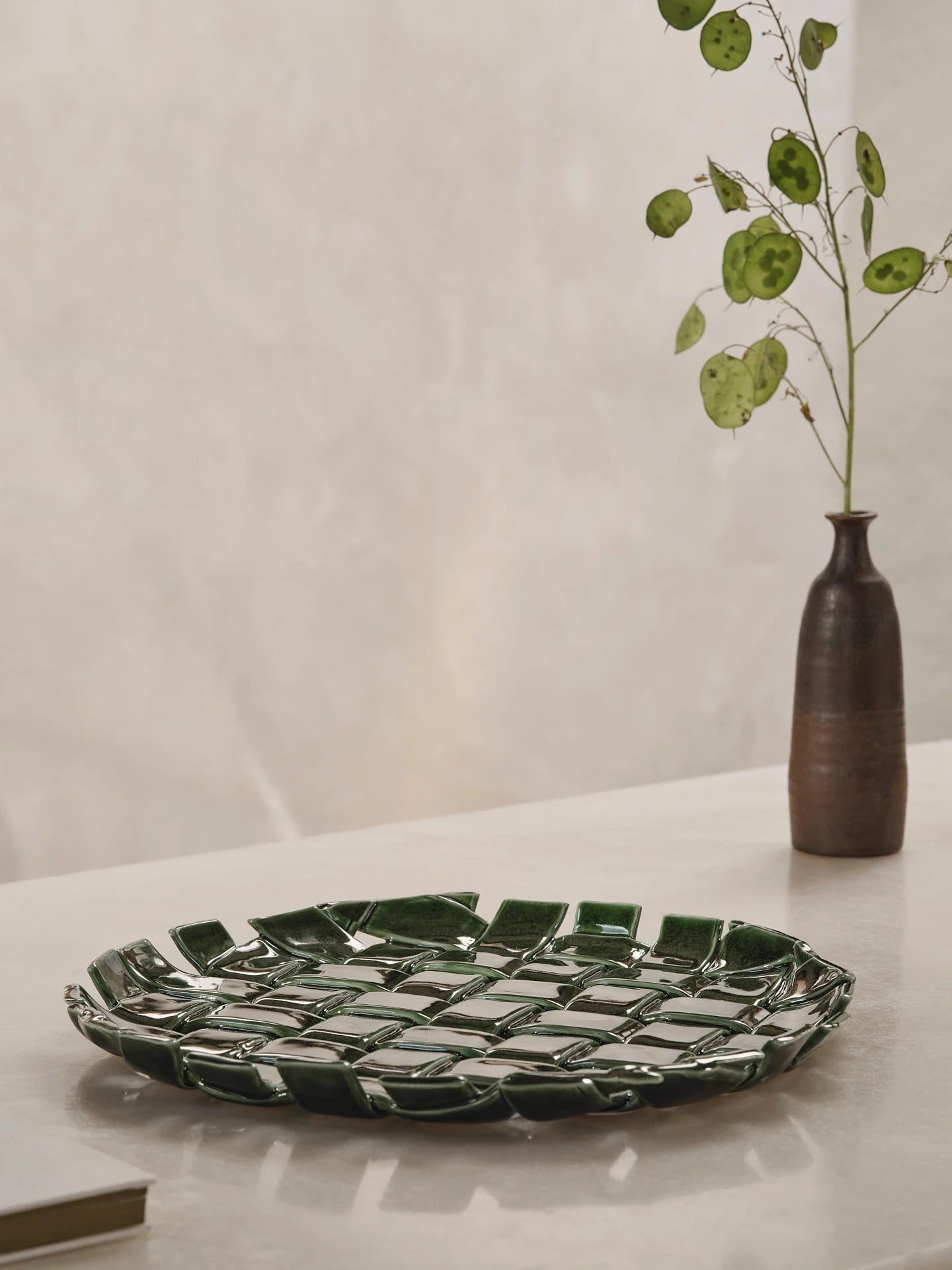 Ferm Living Plait Platter - Emerald Green